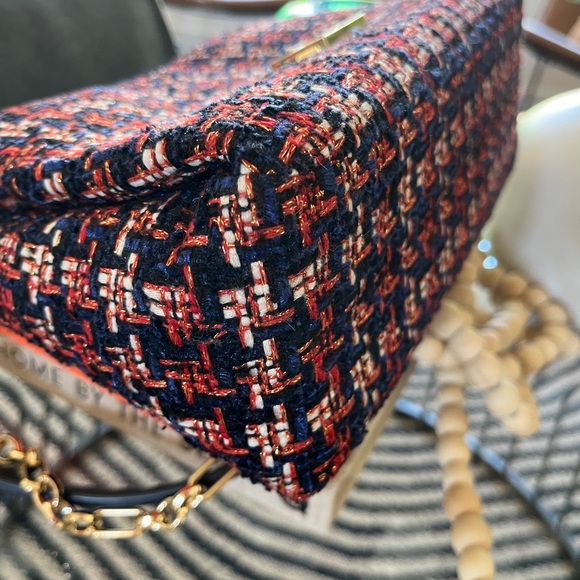 KATE SPADE NEW YORK Carlyle Tweed Medium Flap 2-way convertible bag. NWOT. - Picture 7 of 15